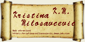 Kristina Milosavčević vizit kartica